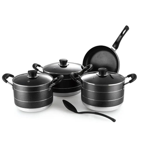 Nhôm chậu và chảo Granite nấu ăn bộ nồi không dính Cookware soong cảm ứng Cookware Set với nắp cho đồ dùng nhà bếp - Product Image 1