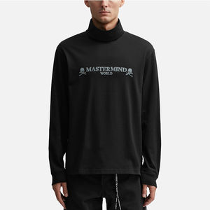 T-shirt a maniche lunghe da uomo in <span class=keywords><strong>cotone</strong></span> <span class=keywords><strong>nero</strong></span> di alta qualità con Logo grafico stampato t-shirt da uomo - Product Image 1