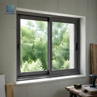 Fenêtre coulissante en aluminium prête à l'emploi, conception modulaire, cadre pré-assemblé, fenêtres extérieures en verre pour projet de bricolage à domicile