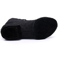 Bottes de danse jazz rouges à lacets en toile à semelles souples, chaussures d'entraînement de danse pour adultes hommes et femmes