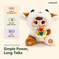 Peluche interactive parlante AI Aimmy Cow, jouet éducatif préscolaire pour tout-petits et crèches