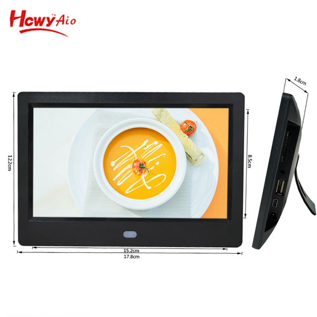 7 Inch Digital Photo Frame LCD Video Player With USB SD Card Port Digital Picture Frame