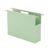En stock : Classeur suspendu rectangulaire en plastique, best-seller, couleurs macaron, base large de 2 pouces, en PP