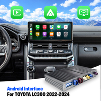 Module d'interface vidéo Android CarPlay 8+128G pour mise à niveau de l'écran OEM, boîtier multimédia pour Toyota Land Cruiser 300 2022-2024 YouTube