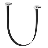 Câble USB-C plat coudé à 90 degrés, double angle, USB-C mâle vers mâle, charge rapide PD 65W, cordon de données pour banques d'alimentation, téléphones et tablettes