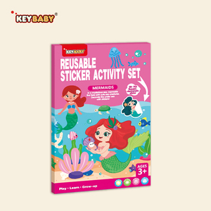 Keybaby personalizado niños actividad reutilizable libro de pegatinas para niños juguetes educativos libros pegatinas electrostáticas con sobre - Product Image 4