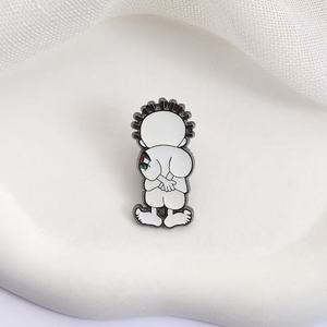 Zinklegierung Metall-Brosche Anstecknadel Emaille-Abzeichen Palästinensische Flagge Pin <span class=keywords><strong>Handala</strong></span> mit UV-Druck Schwarz Nickel-Beschichtung Abschluss - Product Image 3
