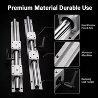 Support en aluminium pour axe optique cylindrique, rail de guidage linéaire, curseur de verrouillage SBR, poignée de table de travail du bois, roulement linéaire optimal