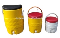 Refroidisseur en plastique HS refroidisseur de boisson d'eau glacée avec carafe poitrine de glace avec robinet d'eau et poignée de transport avec logos