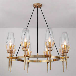 American <b>Retro</b> Candle Shape Hanging Lamp Industrial Style Iron Frame Glass Pendant <b>Light</b> for Restaurant - Product Image 1