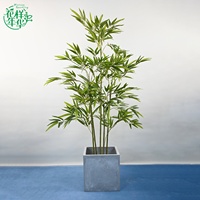 Bambou Artificiel de 150 cm de Haut pour l'Aménagement Intérieur de la Maison et du Bureau, Grande Plante en Pot Décorative, Feuillage Inspiré de la Nature