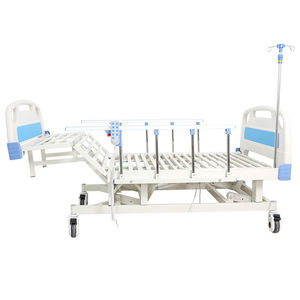 <span class=keywords><strong>Lit</strong></span> d'hôpital <span class=keywords><strong>électrique</strong></span> à trois fonctions, <span class=keywords><strong>lit</strong></span> de patient à 3 manivelles, <span class=keywords><strong>lit</strong></span> médical réglable manuellement avec barre latérale en aluminium - Product Image 5