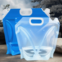 Prêt à l'emploi Stock 1L 3L 5L 10 litres sac à eau pliable portable de grande capacité pour le camping en plein air récipient à eau en plastique pour boisson
