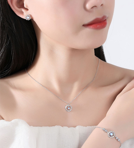 Fashion Jewelry Necklace <b>Pendant</b> Necklace Fine Jewelry Necklace Silver 925 Jewelry For Women Sterling Silver 925 Jewellery Set - Product Image 2