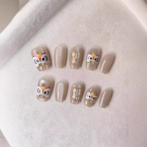 <span class=keywords><strong>Ongles</strong></span> pressés floraux de rêve faits à la main, design scintillant, élégants <span class=keywords><strong>faux</strong></span> <span class=keywords><strong>ongles</strong></span> en gel blanc, ensemble de manucure amovible - Product Image 5