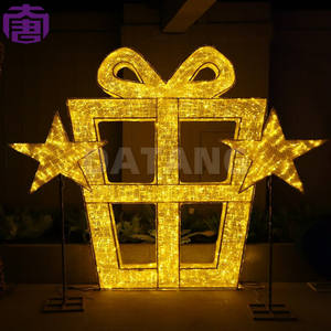Boîte cadeau 3D étanche avec lumières LED décoratives pour les fêtes de Noël, les foires, les marchés et les célébrations saisonnières en extérieur - Product Image 2