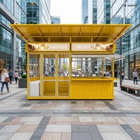 Kiosque alimentaire moderne, écologique, imperméable et portable, unité de restauration extérieure, bar à jus mobile, comptoir de café, présentoir