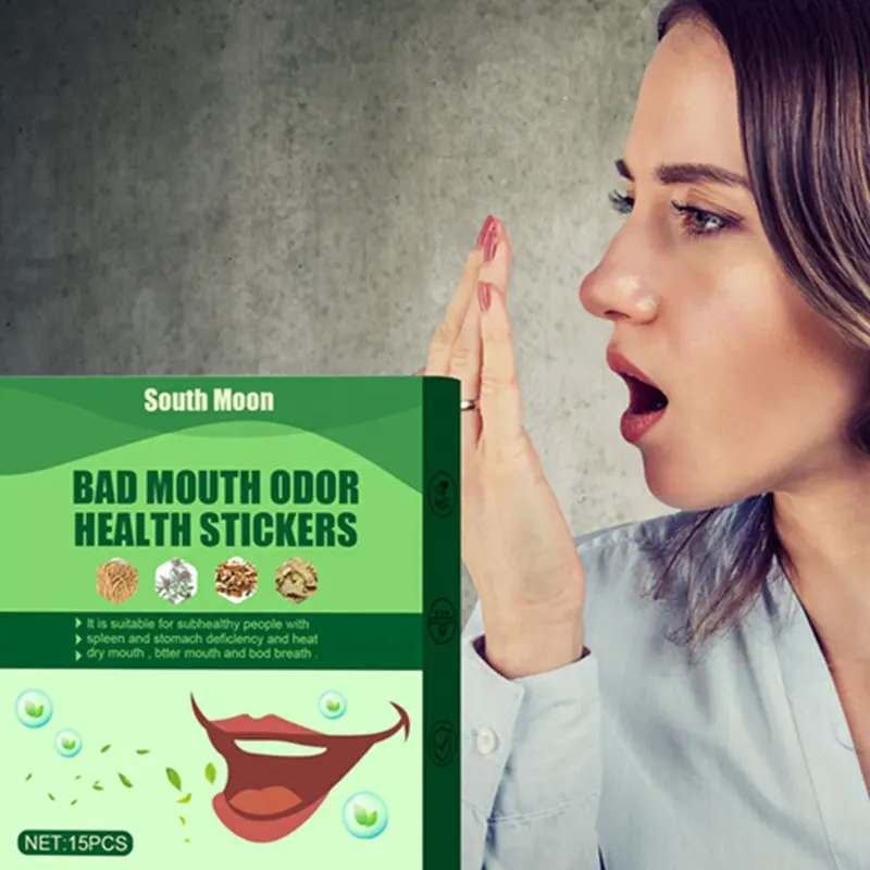South Moon 15pcs bitter indigestion parched mouth scorched tongue treatment oral odor bad breath bad mouth odor health stickers