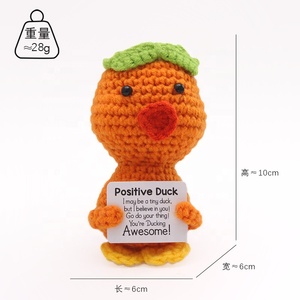 Muñeco de lana de pato amarillo tejido a mano, muy vendido, colgante, lindo y de energía positiva, para regalos y decoraciones de fiestas - Product Image 2