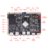 RK3399 Android 9.0 Linux 4G + 16G/32G USB3.0 LVDS EDP LCD Android tablette pilote carte mère
