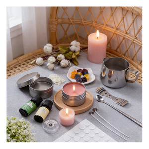 Envase de Lujo para Velas con Tapa Blanca, Mezcla de Soja para Aromaterapia, Recuerdo de Boda, Colección Deluxe para Boutique - Product Image 1