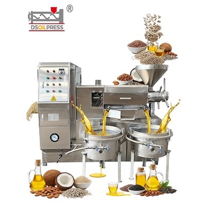 Machine d'extraction d'huile semi-automatique en acier inoxydable avec deux réservoirs et panneau de commande pour la production d'huile comestible - Product Image 1