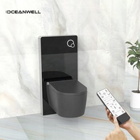 WC intelligent suspendu en céramique haut de gamme entièrement électronique pour salle de bain