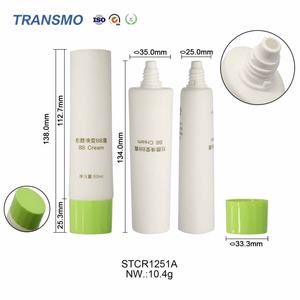 Tubes de crème solaire cosmétique vides blancs, flacon à presser, tube en plastique personnalisé pour crèmes solaires, flacon en plastique - Product Image 2
