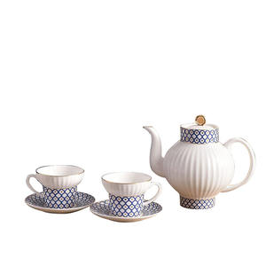 Service à thé de luxe élégant en porcelaine fine avec bordure dorée, idéal pour le café filtre artisanal – Vente en gros usine - Product Image 5
