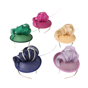 Vente en gros de chapeaux d'église pour femmes <span class=keywords><strong>Philippe</strong></span> Sinamay Fascinator Derby Bridal Sinamay pour les fêtes de mariage Sports de plage Pêche Sinamay - Product Image 4