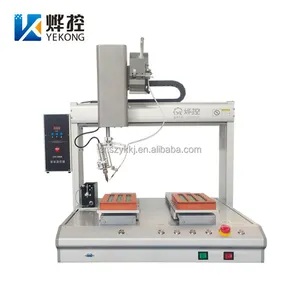 Double Platform Robotic Soldering Machine PCB Automatic Five Aixs SMT IC Tin Solder Machine Motor Manufacturing Plant Provided