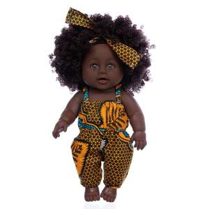 Poupées de bébé réalistes en vinyle de <span class=keywords><strong>12</strong></span> pouces, nouveau-né africain noir, mignonnes, avec des cheveux bouclés, 2024 - Product Image 6