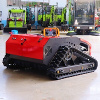Tondeuse à gazon industrielle tout-terrain télécommandée sur chenilles, largeur de coupe 700 mm, intelligente avec IA