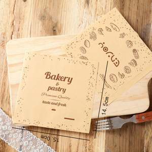 NEUSID Triangular Kraft Paper Bag Custom Print Logo Greaseproof and Oil Proof <b>for</b> Food Wrapping-Use <b>for</b> Cookie Bread Sugar - Product Image 3