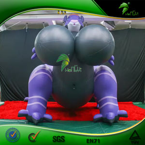 बड़े पेट इंflatable बाघ लड़कियों को बड़े स्तन स्क्वीकी सवारी - Product Image 5