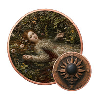 Pièce de monnaie en cuivre colorée de 1 oz à bas prix, pièce de monnaie ronde en cuivre de collection artistique pour la vente en gros