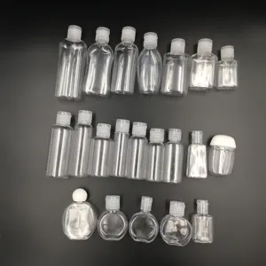 Empty bottle with silicone holder for antibacterial hand sanitizer gel pockcetbac holder