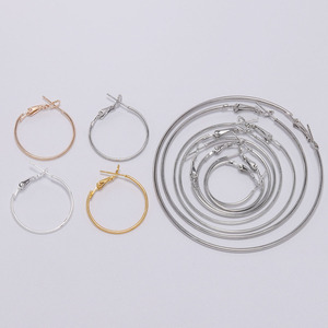 Pendientes de Aro de Plata, Oro, Rodio, Oro KC, Bronce Antiguo, Aleación de Zinc, Acero Inoxidable, Accesorios de Joyería para Pendientes de Moda DIY - Product Image 3