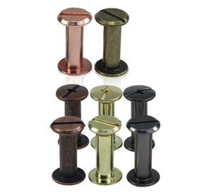 Tornillos Chicago M2 M3 M4 M5 de 4 mm con cabeza de 9.5 mm, tornillos de barril M4, postes de unión macho y hembra en oro, plata, negro y metal de pistola. - Product Image 5