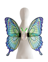 Ailes de papillon électriques avec bandes lumineuses alimentées par piles pour les fêtes à thème Cosplay Halloween