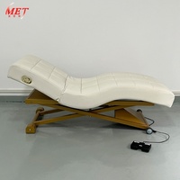 Meientai Lit de beauté électrique incurvé en métal pour cils et soins du visage, ensemble pour hôtel, salle de sport, salle de bain, réglable, haute qualité
