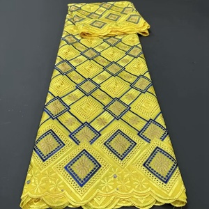 Último conjunto de algodón suizo de Nigeria, cordones de gasa suiza de alta calidad, telas de algodón africano - Product Image 2