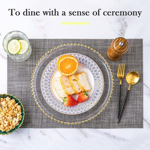 Tovagliette Americane in Stile Europeo Resistenti al Calore, Antiscivolo, Lavabili, in Vinile Intrecciato per Cucina, Realizzate in Plastica - Product Image 6