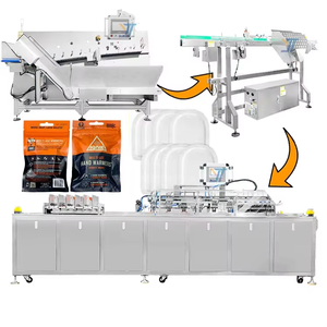 Chất lượng tốt bột tự động chất lỏng hạt nhỏ Dải trở lại con dấu túi nhỏ phân loại máy + Stick bagging máy đóng gói - Product Image 1