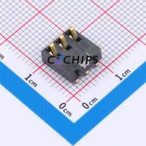 GT-BTP30003-0900A-018A Blade/Spring Contact Battery Connector SMD,P=3mm Connector Spring Contact Type 3mm 3P Horizontal Mount - Product Image 1