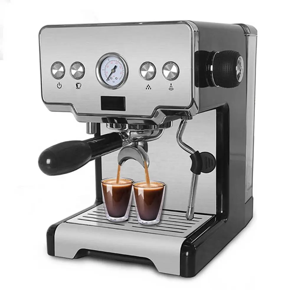 Semi-automatique Cafetière Cappuccino Lait À Bulles Machine À Café Expresso pour La Maison