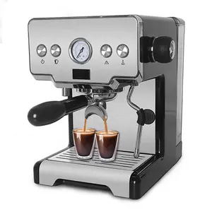 Semi Otomatis Mesin Pembuat Kopi Cappuccino Susu Bubble Maker Mesin Kopi Espresso untuk Rumah