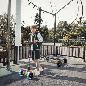 Trottinette en acier durable personnalisable de haute qualité avec trois roues en PU pour enfants de 3 à 12 ans, légère, pliable, livraison gratuite - Product Image 3