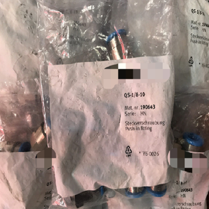 10 Peças QS-1/8-10 190643 Conectores QQS1810 Controlador de Programaçã<span class=keywords><strong>o</strong></span> Automaçã<span class=keywords><strong>o</strong></span> Industrial - Product Image 1