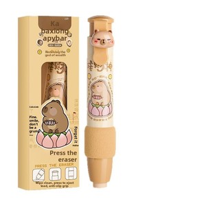 Cartoon Capybara Push-pull Gummen Student Rubber Schrijven Tekening Gum Creatieve Potlood Gum Schoolbenodigdheden Briefpapier - Product Image 5